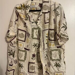 Primark Men’s Tropical Print Short Sleeve Button-Down Shirt 3XL New